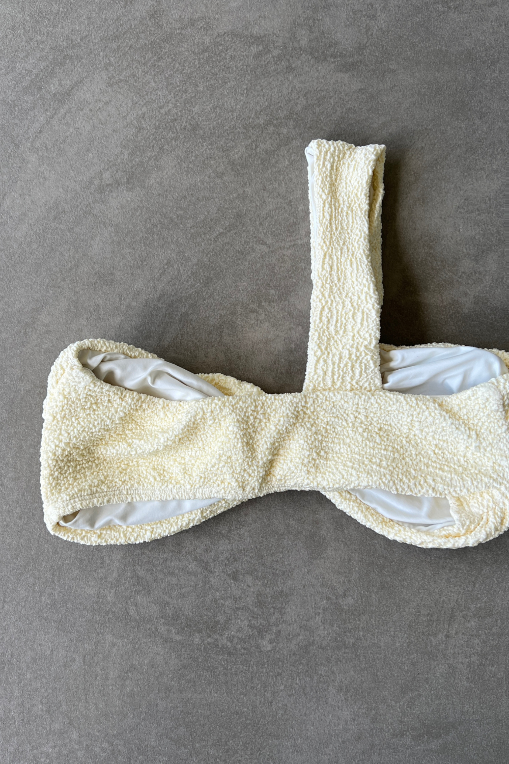 Buttercream Beehive Textured Greek Bikini Top-1