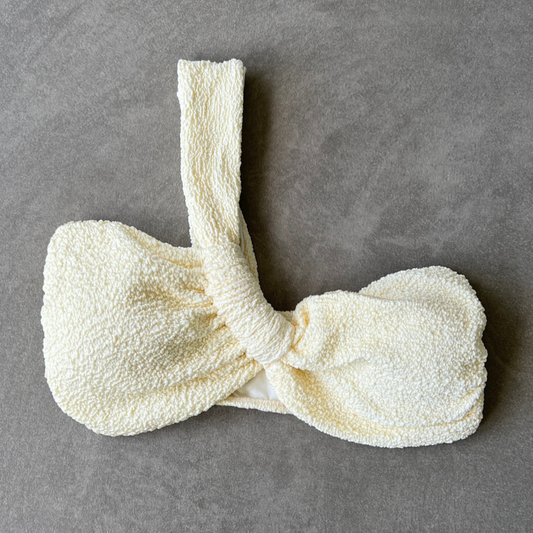 Buttercream Beehive Textured Greek Bikini Top-0