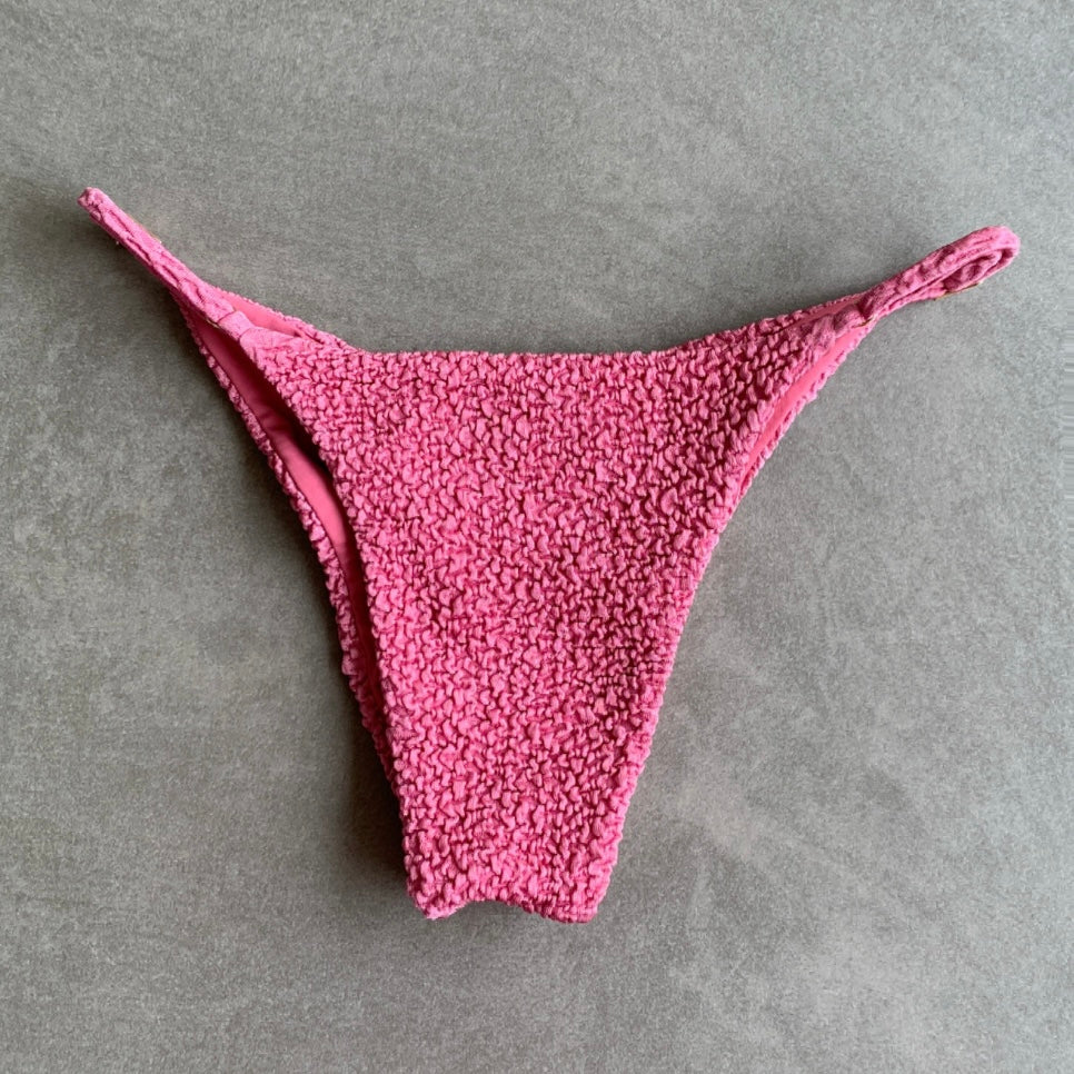 Desert Rose Beehive Textured Tanga Bikini Bottom-1