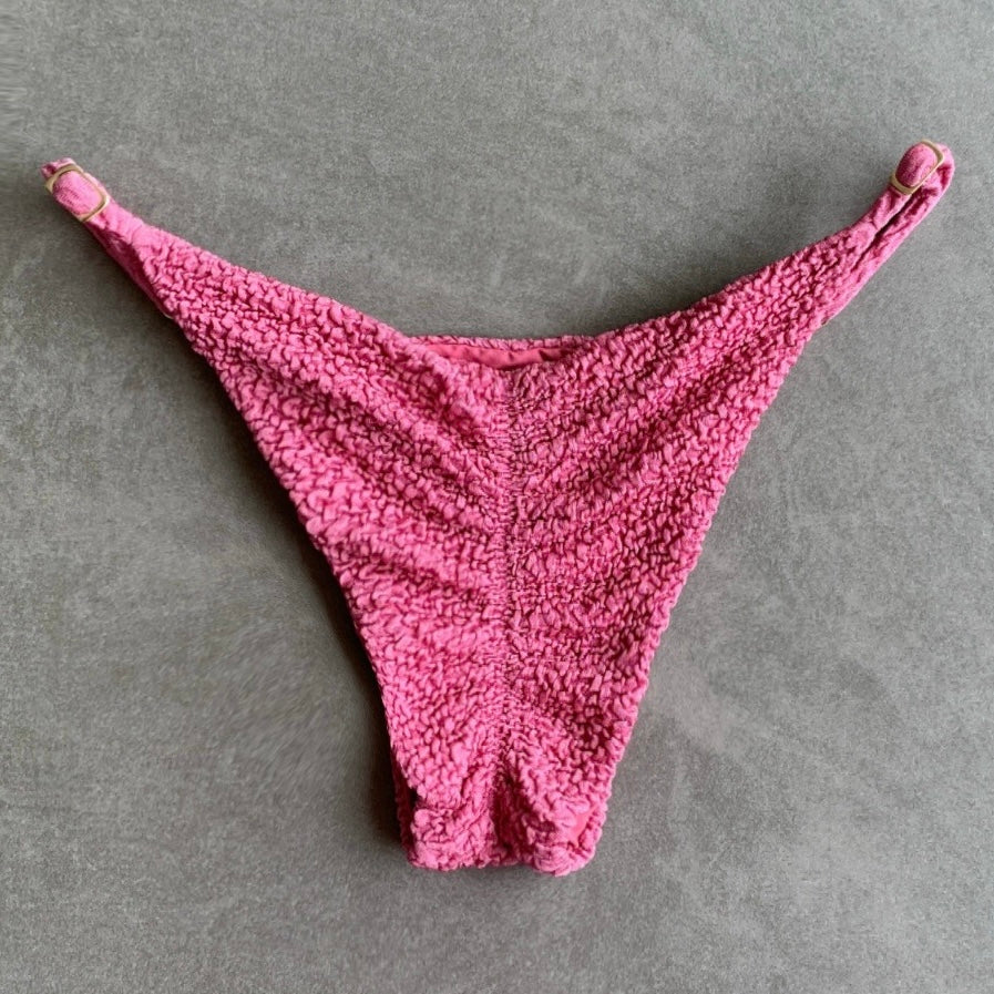 Desert Rose Beehive Textured Tanga Bikini Bottom-0