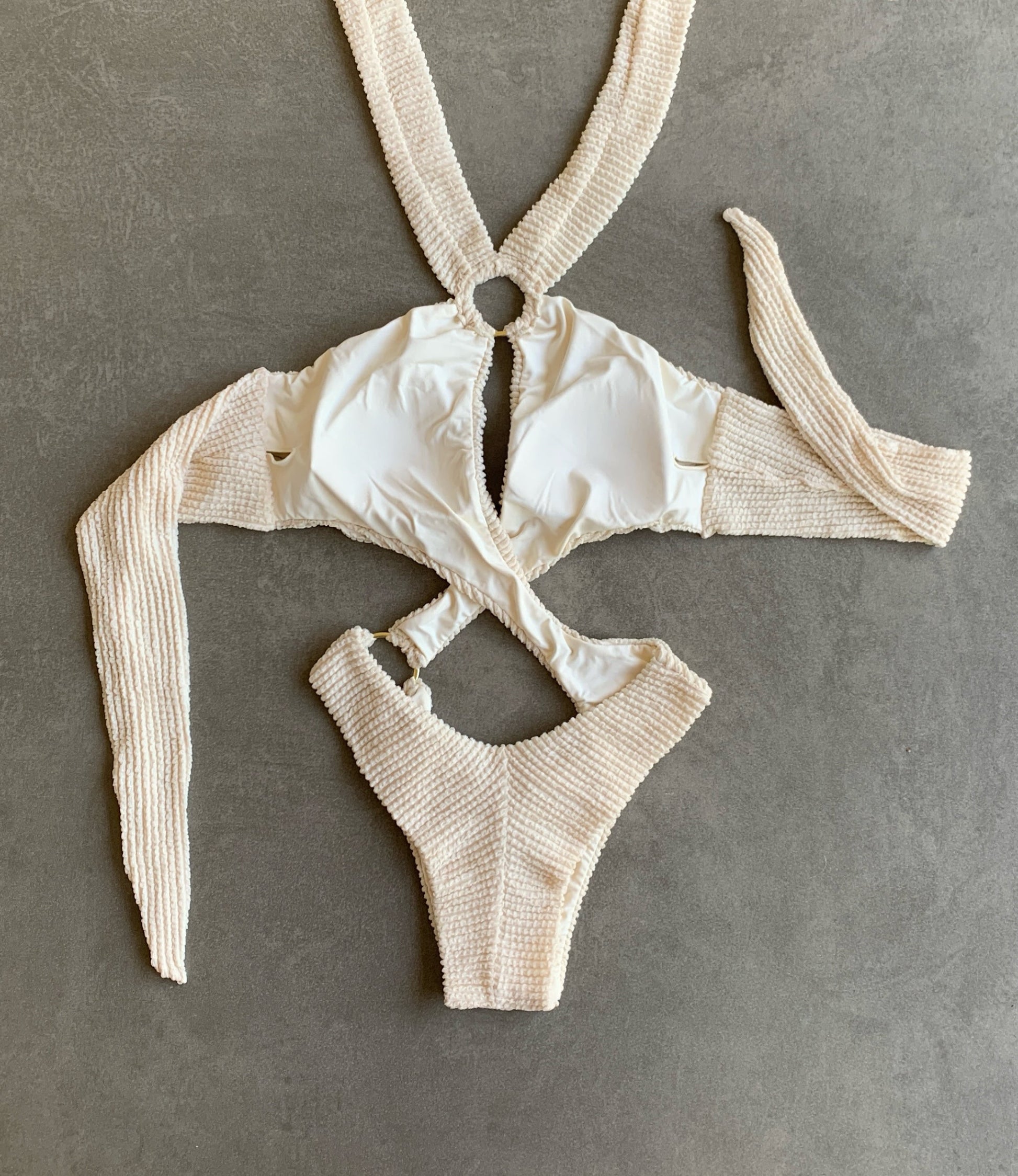 Pearl Textured Julia One Piece Swimwear-1